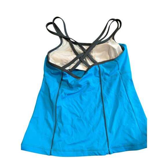 🌊💙 Lands’ End Women’s Tankini Swim Top – Size 10L – Built-In Shelf Bra 💙🌊 - Picture 2 of 9